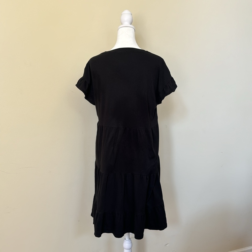 JCrew- Broken-in-Jersey-Knit Tiered Mini Dress - Picture 5 of 9